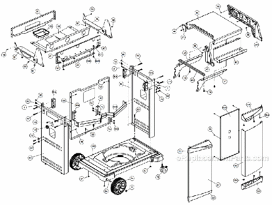 Page B Diagram and Parts List for 9878-44  Broil King Grill
